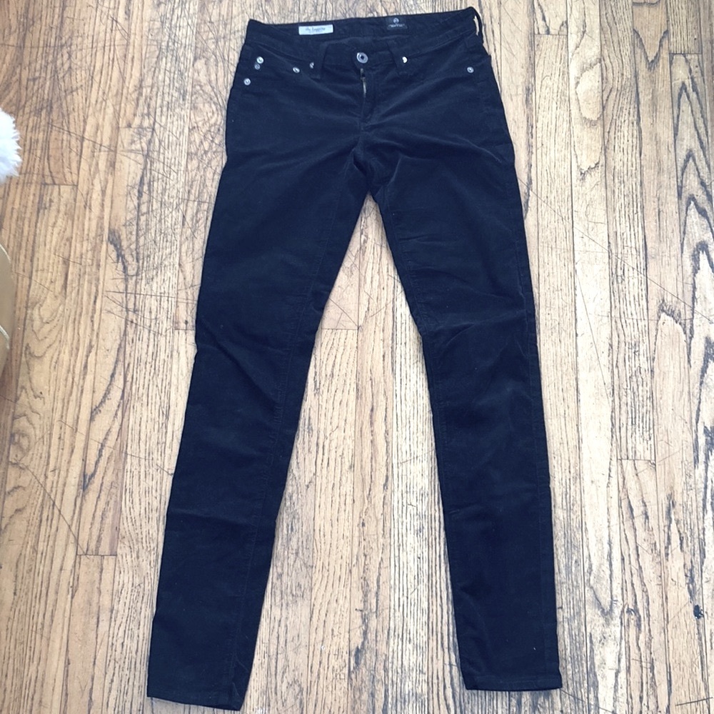 AG Adriano Goldshmied Black thin brushed Corduroy Pants size 26